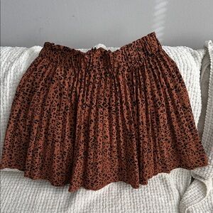 SHEIN Animal Print Mini Skirt in Brown